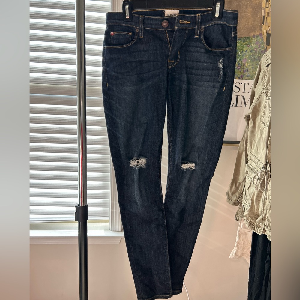 Hudson Jeans Denim Ripped Skinny Jeans